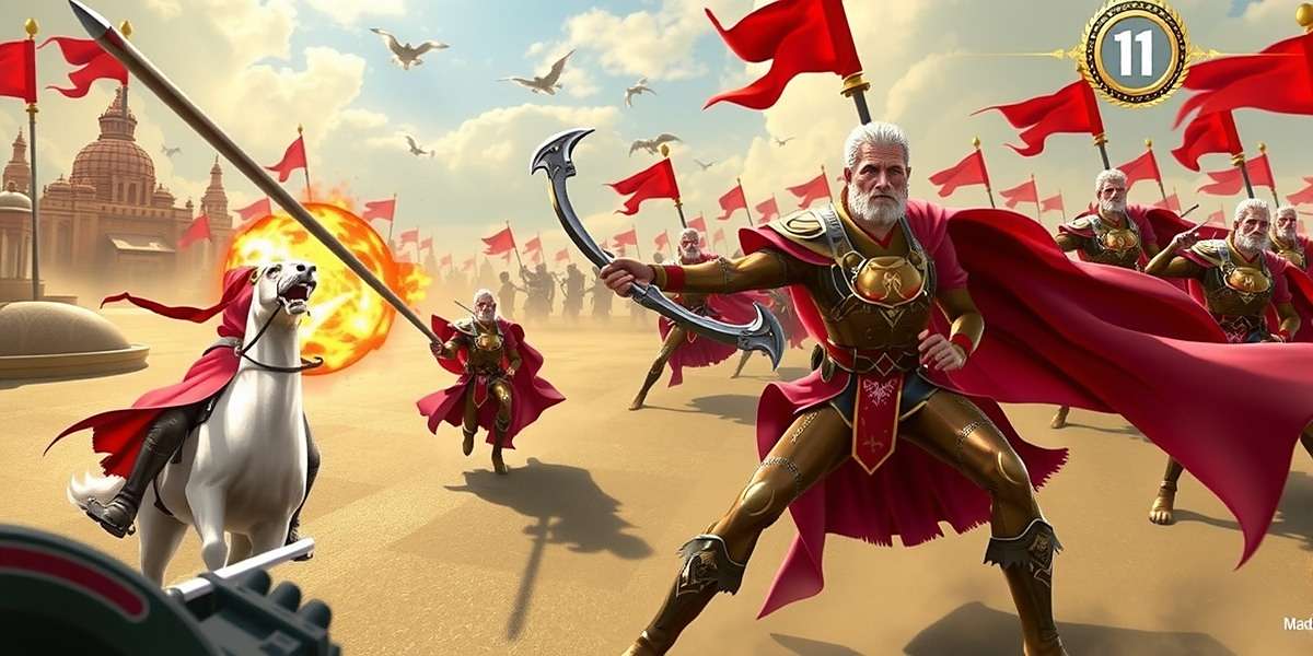 Mace Marvelous Commander Battle Gameplay Mace Marvelous Commander gameplay showing battle with Indian-style troops